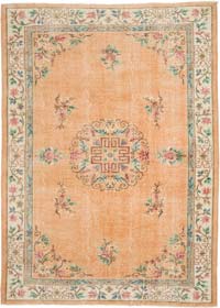 Vintage Turkish Hand-Knotted Rug - 7'  x 9' 9" (84" x 117")