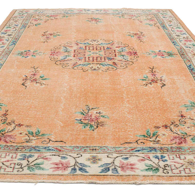Vintage Turkish Hand-Knotted Rug - 7'  x 9' 9" (84" x 117") - K0070795