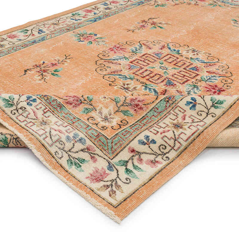 Vintage Turkish Hand-Knotted Rug - 7'  x 9' 9" (84" x 117") - K0070795