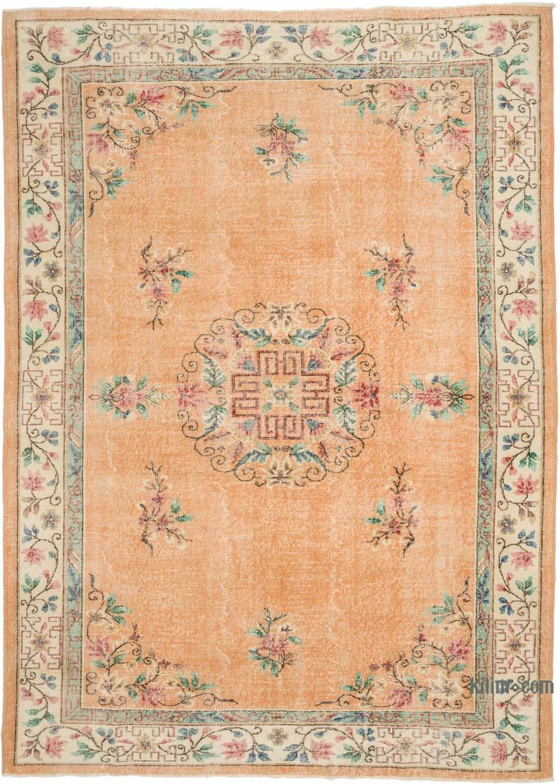 Vintage Turkish Hand-Knotted Rug - 7'  x 9' 9" (84" x 117") - K0070795