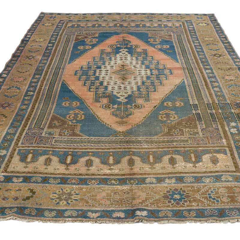 Alfombra Vintage Turca Anudada a Mano - 154 cm x 257 cm - K0070799