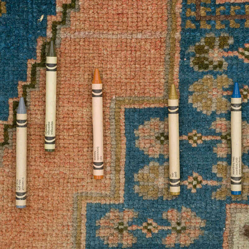 Alfombra Vintage Turca Anudada a Mano - 154 cm x 257 cm - K0070799