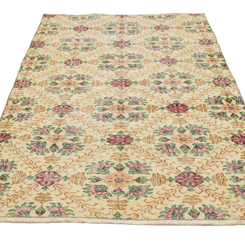 Alfombra Vintage Turca Anudada a Mano - 110 cm x 190 cm - K0070805