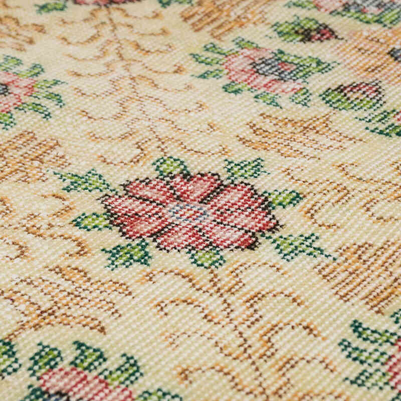 Alfombra Vintage Turca Anudada a Mano - 110 cm x 190 cm - K0070805