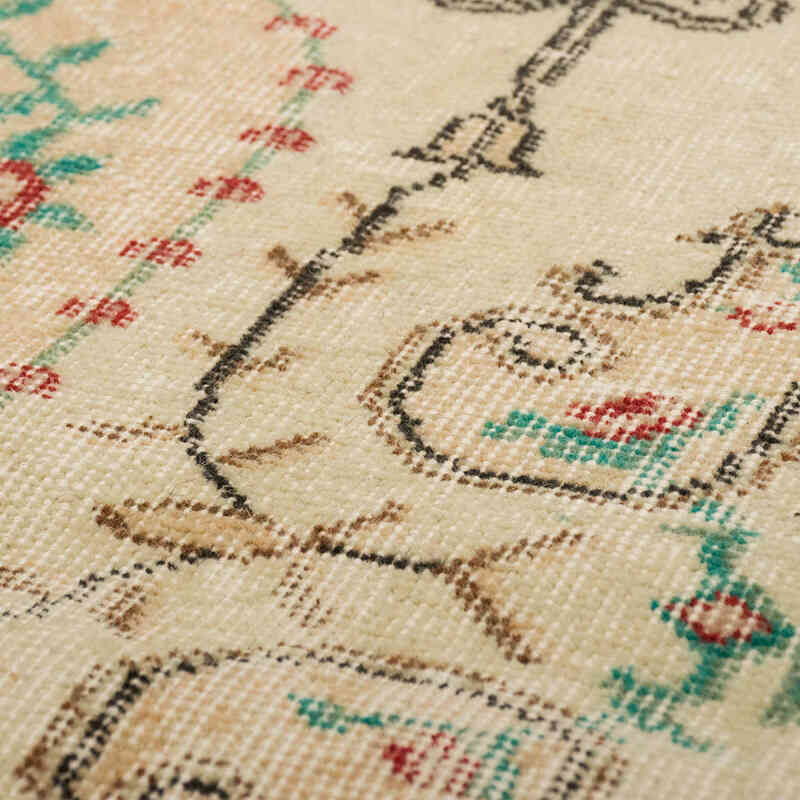 Alfombra Vintage Turca Anudada a Mano - 110 cm x 223 cm - K0070806