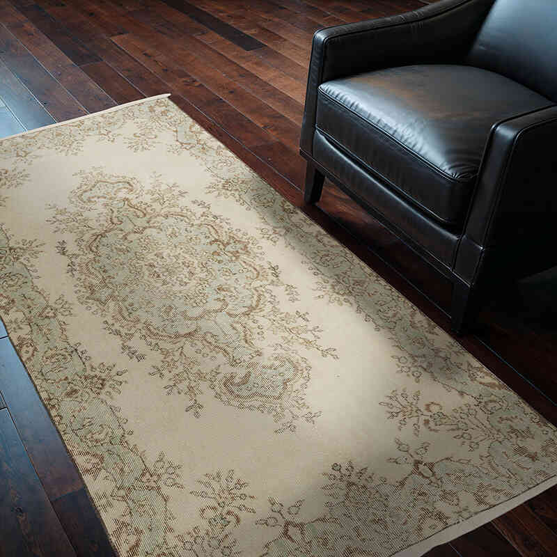 Vintage Turkish Hand-Knotted Rug - 3' 8" x 6' 7" (44" x 79") - K0070810