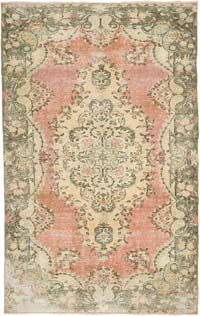 Vintage Turkish Hand-Knotted Rug - 6' 1" x 9' 7" (73" x 115")