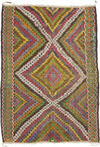 Vintage Anatolian Jijim Rug - 5' 10" x 8' 3" (70" x 99")