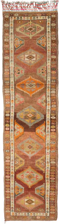 Alfombra Vintage de pasillo - 90 cm x 342 cm
