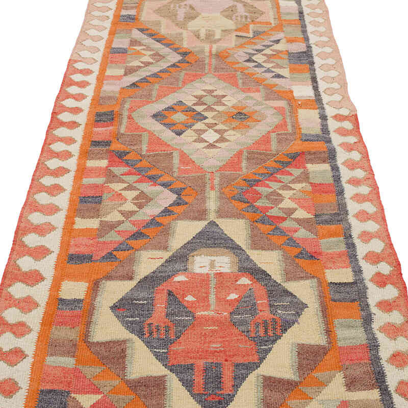 Alfombra Kilim Tribal Vintage - 95 cm x 365 cm - K0070835