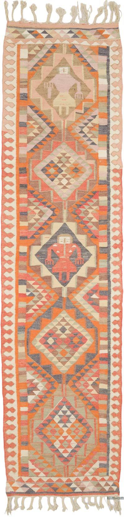 Vintage Anadolu Kilim Yolluk - 95 cm x 365 cm