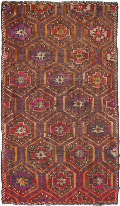 Vintage Anatolian Jijim Rug - 5' 2" x 8' 8" (62" x 104")