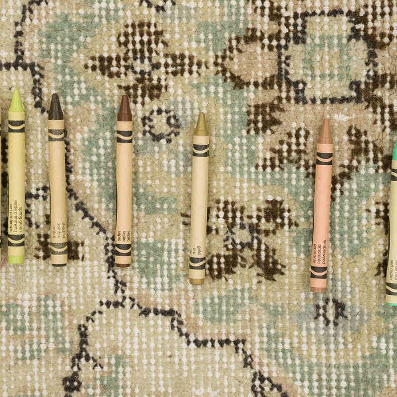 Alfombra Vintage Turca Anudada a Mano - 192 cm x 182 cm - K0070845