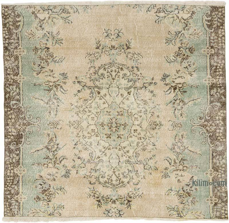Alfombra Vintage Turca Anudada a Mano - 192 cm x 182 cm - K0070845