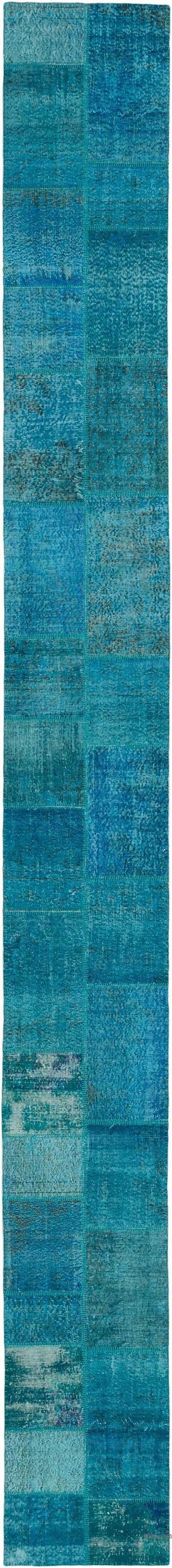 Alfombra De Retazos Turca Sobre-teñida - 80 cm x 748 cm