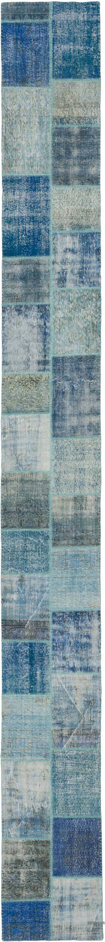 Alfombra De Retazos Turca Sobre-teñida - 81 cm x 745 cm