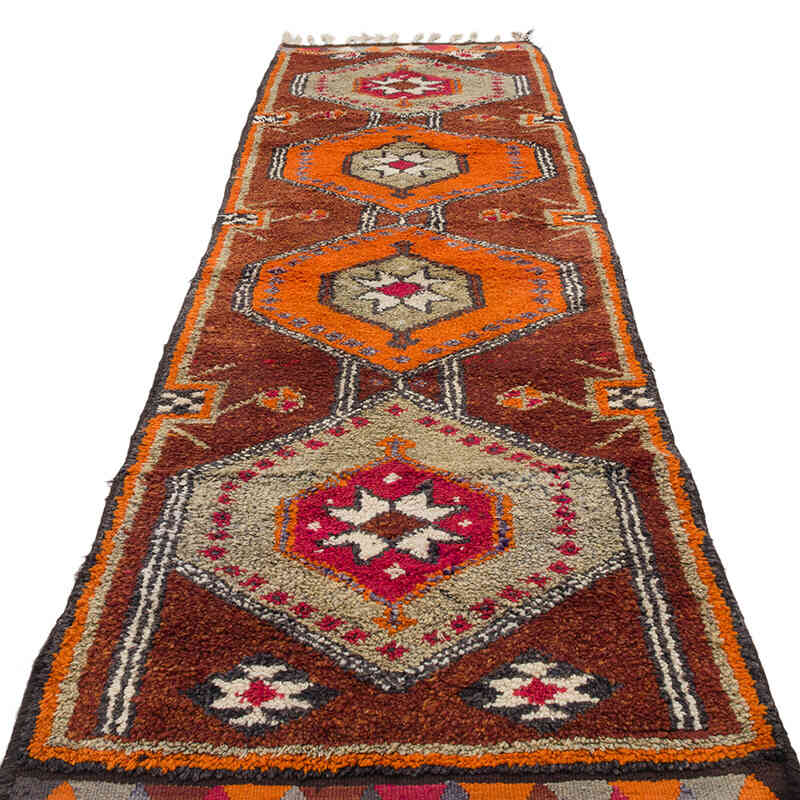 Vintage Tribal Runner Rug - 3' 1" x 10' 8" (37" x 128") - K0070860