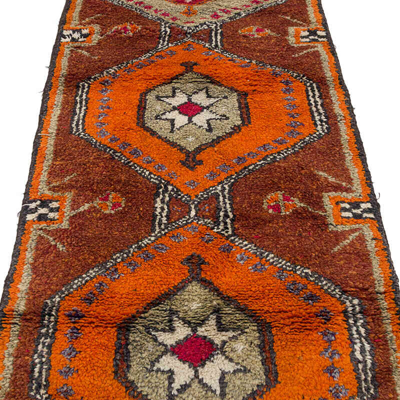 Vintage Tribal Runner Rug - 3' 1" x 10' 8" (37" x 128") - K0070860