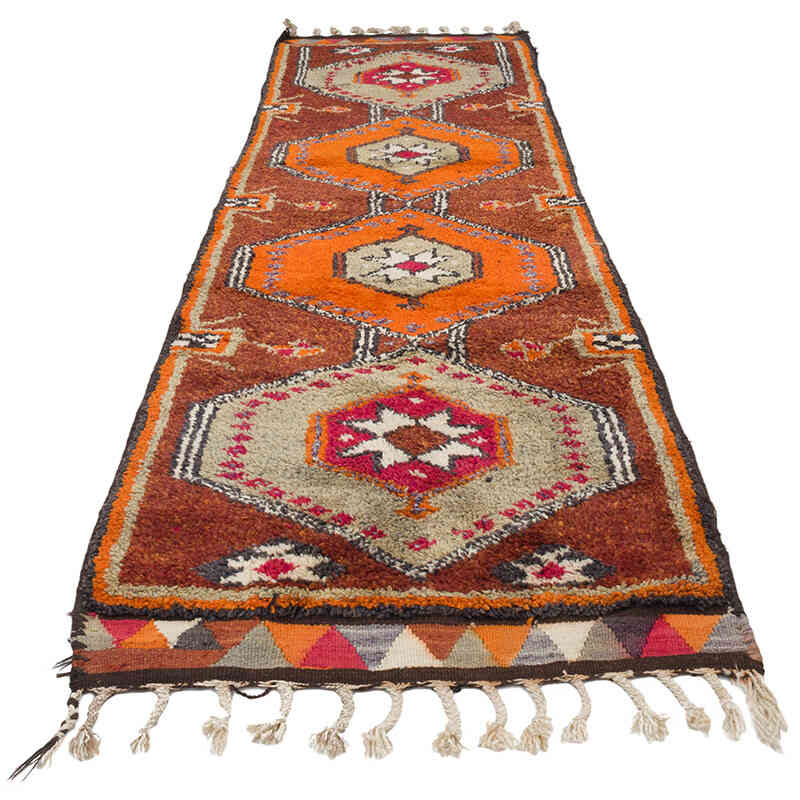 Vintage Tribal Runner Rug - 3' 1" x 10' 8" (37" x 128") - K0070860