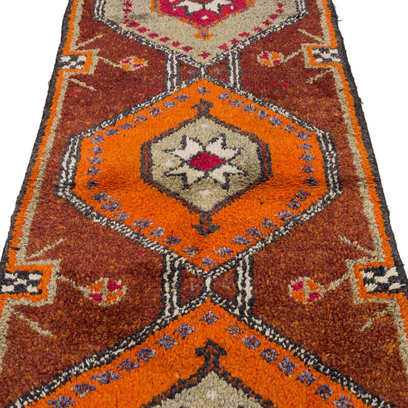 Vintage Tribal Runner Rug - 3' 1" x 10' 8" (37" x 128") - K0070860