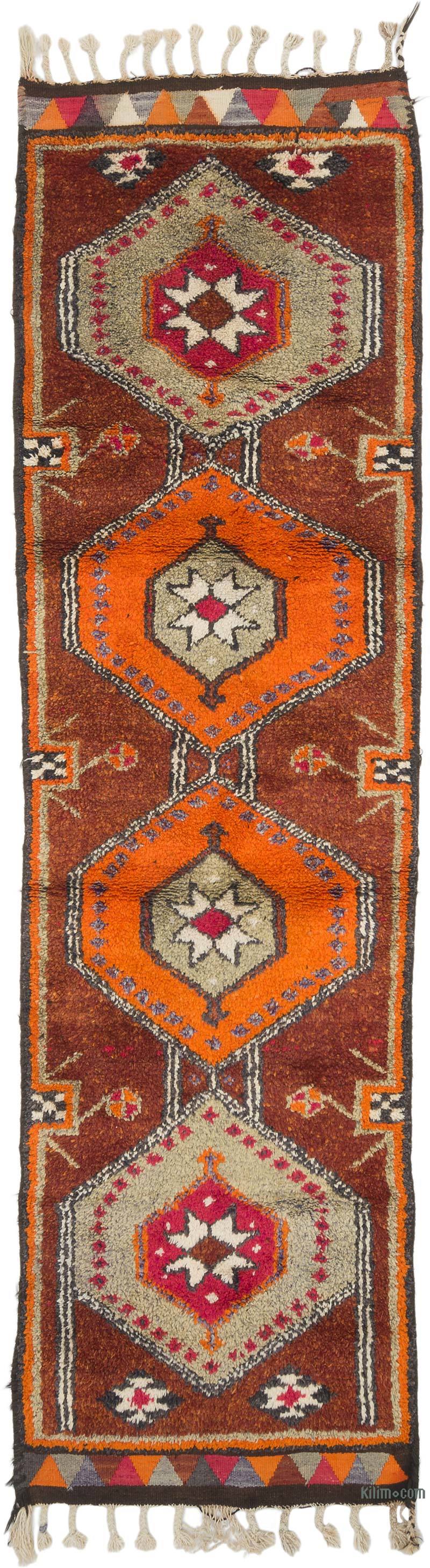 Vintage Tribal Runner Rug - 3' 1" x 10' 8" (37" x 128") - K0070860