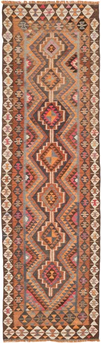 Alfombra Kilim Tribal Vintage - 107 cm x 356 cm