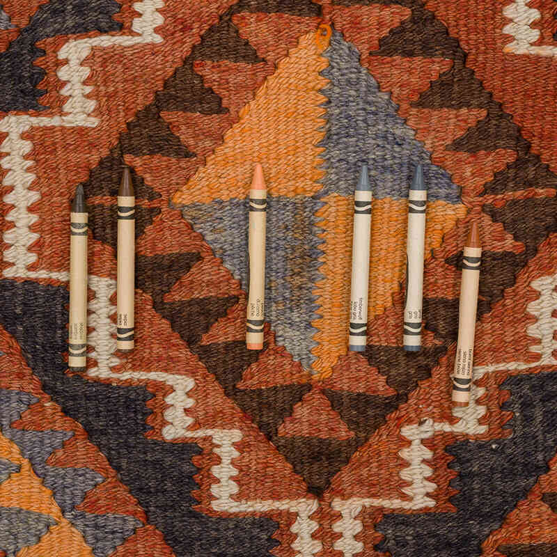 Vintage Tribal Kilim Runner - 3' 6" x 11' 8" (42" x 140") - K0070866