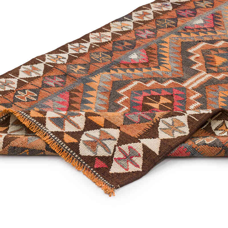 Vintage Tribal Kilim Runner - 3' 6" x 11' 8" (42" x 140") - K0070866