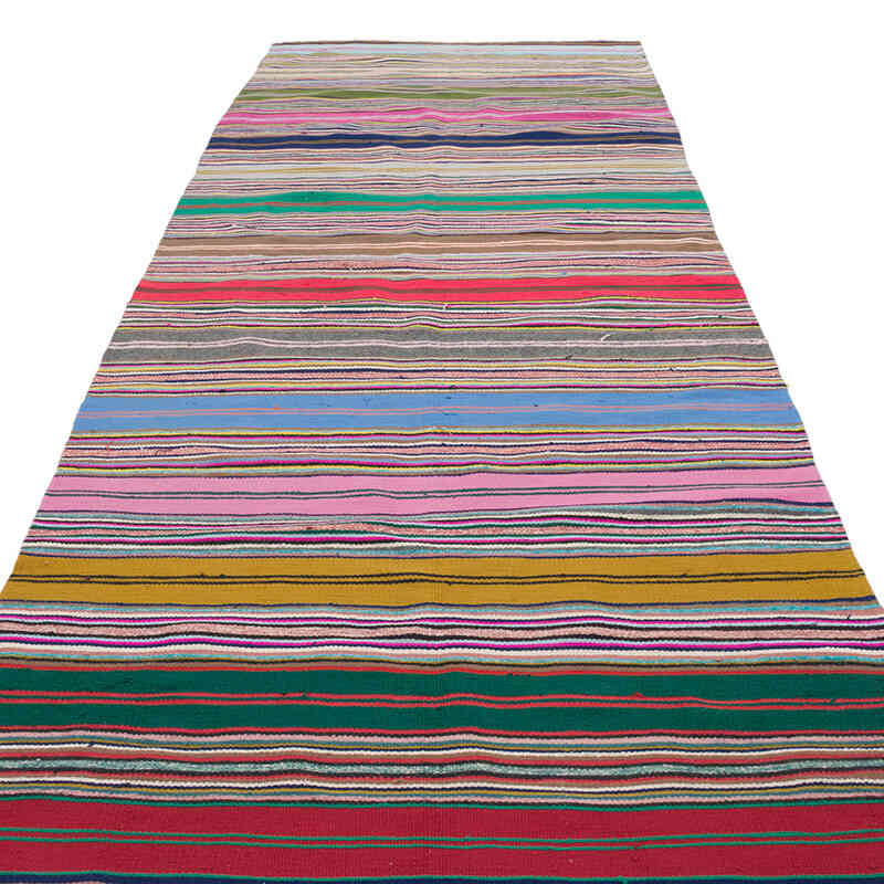 Vintage Turkish Kilim Runner - 4' 1" x 11' 4" (49" x 136") - K0070867