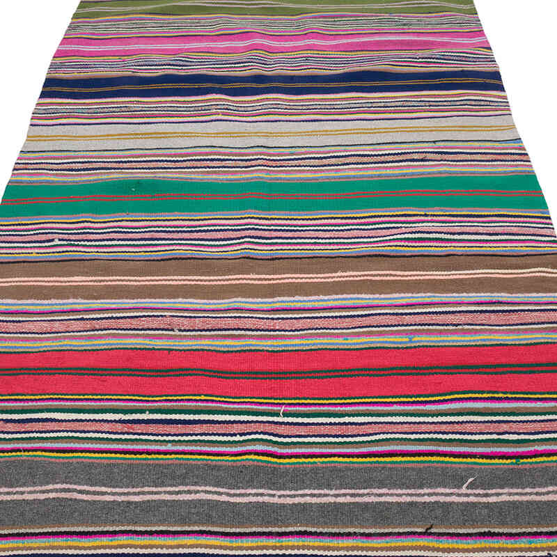 Vintage Turkish Kilim Runner - 4' 1" x 11' 4" (49" x 136") - K0070867