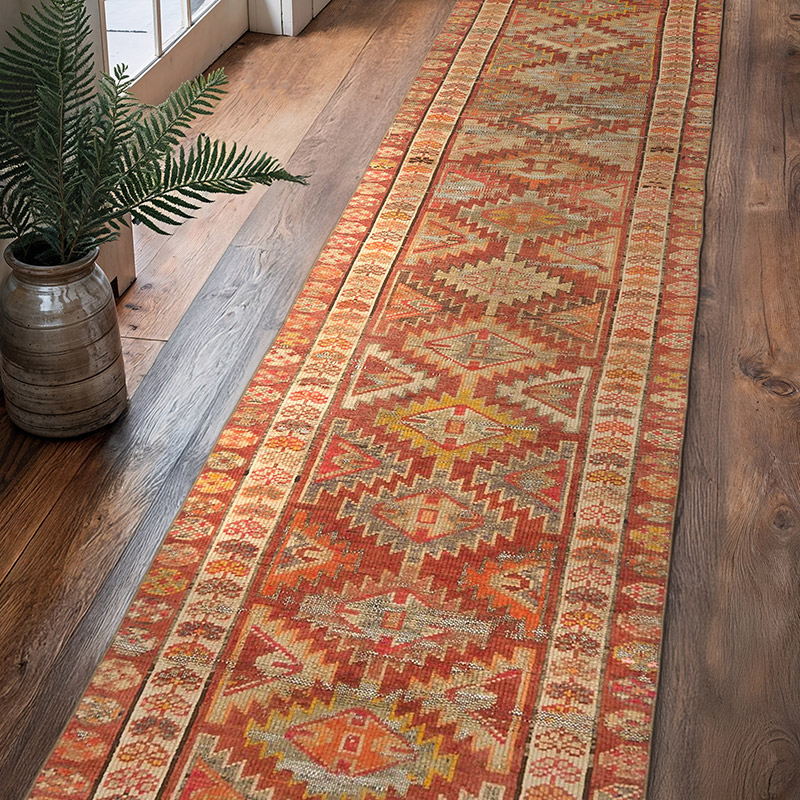 Vintage Tribal Runner Rug - 2' 9" x 11' 10" (33" x 142") - K0070871