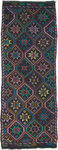 Vintage Anatolian Jijim Rug - 3' 7" x 9' 5" (43" x 113")