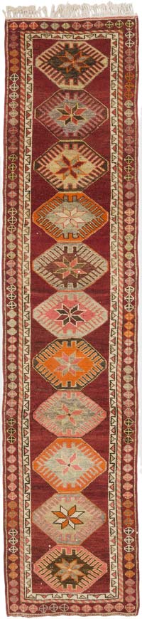 Vintage Anadolu Yolluk - 84 cm x 370 cm