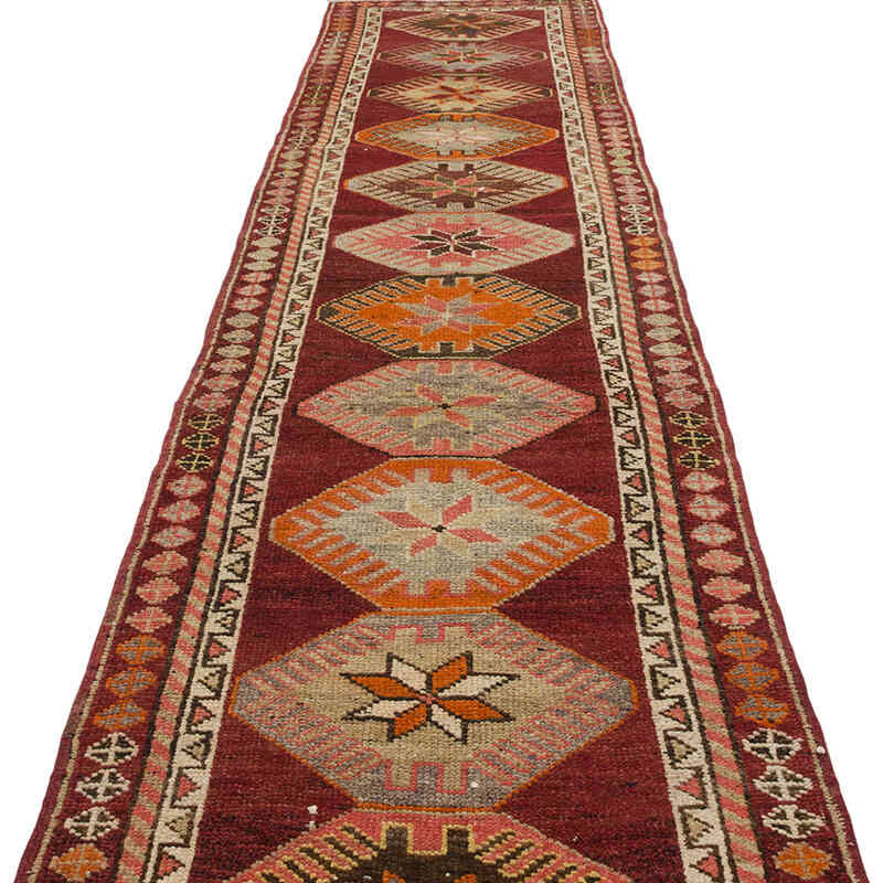 Vintage Tribal Runner Rug - 2' 9" x 12' 2" (33" x 146") - K0070874