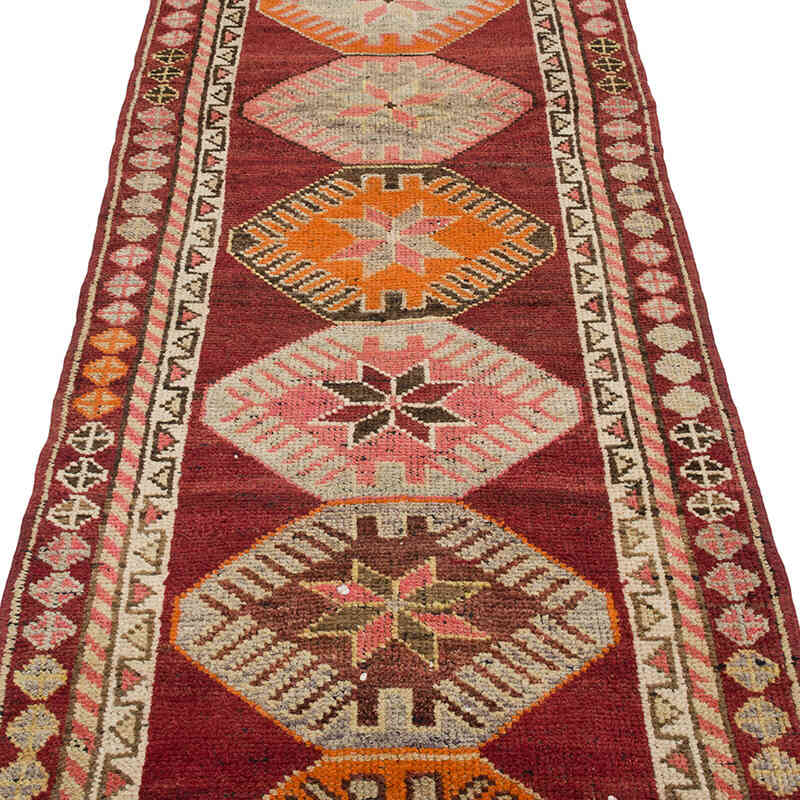 Vintage Tribal Runner Rug - 2' 9" x 12' 2" (33" x 146") - K0070874