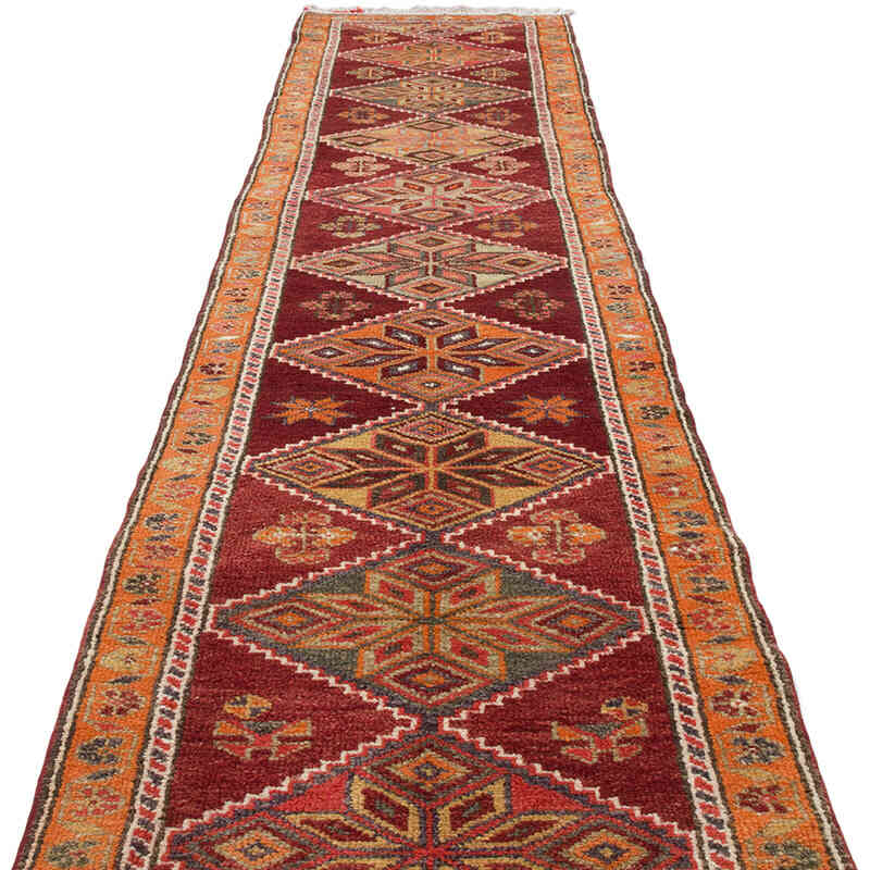 Vintage Tribal Runner Rug - 2' 10" x 13' 3" (34" x 159") - K0070901