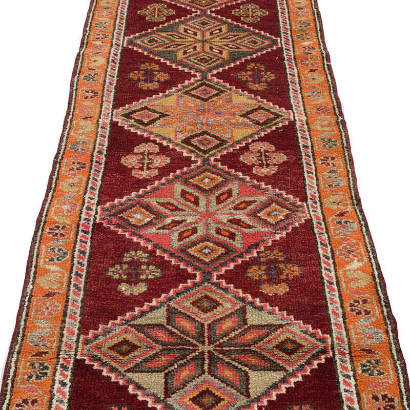 Vintage Tribal Runner Rug - 2' 10" x 13' 3" (34" x 159") - K0070901