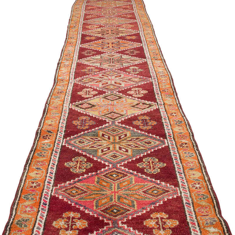 Vintage Tribal Runner Rug - 2' 10" x 13' 3" (34" x 159") - K0070901