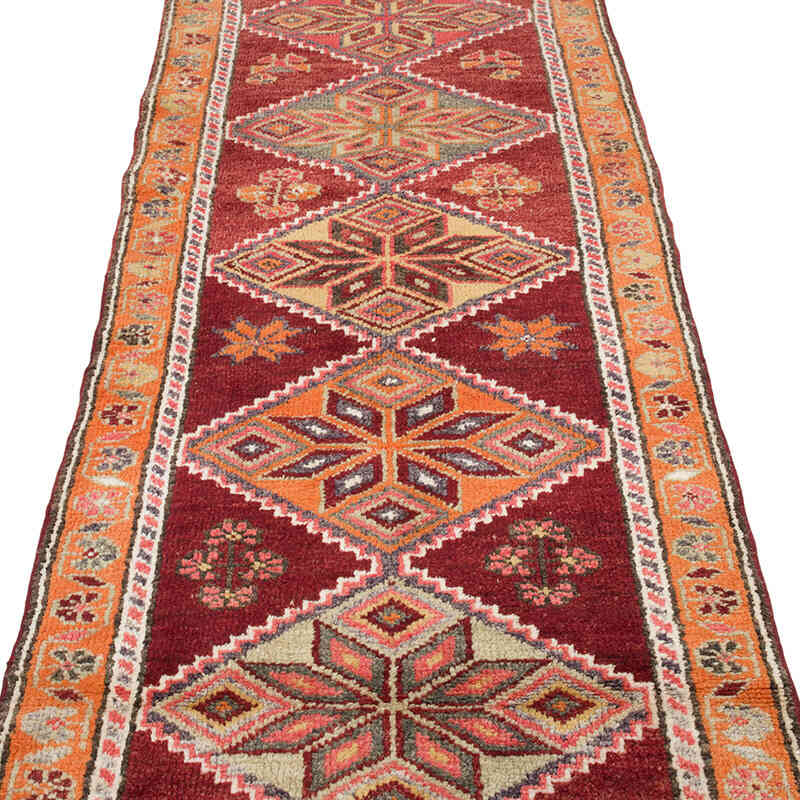 Vintage Tribal Runner Rug - 2' 10" x 13' 3" (34" x 159") - K0070901