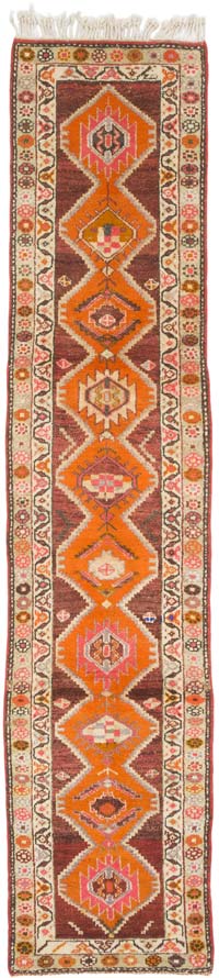 Alfombra Vintage de pasillo - 84 cm x 373 cm