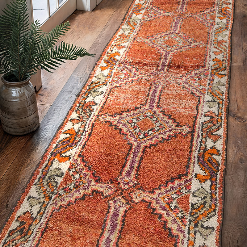Alfombra Vintage de pasillo - 100 cm x 336 cm - K0070911