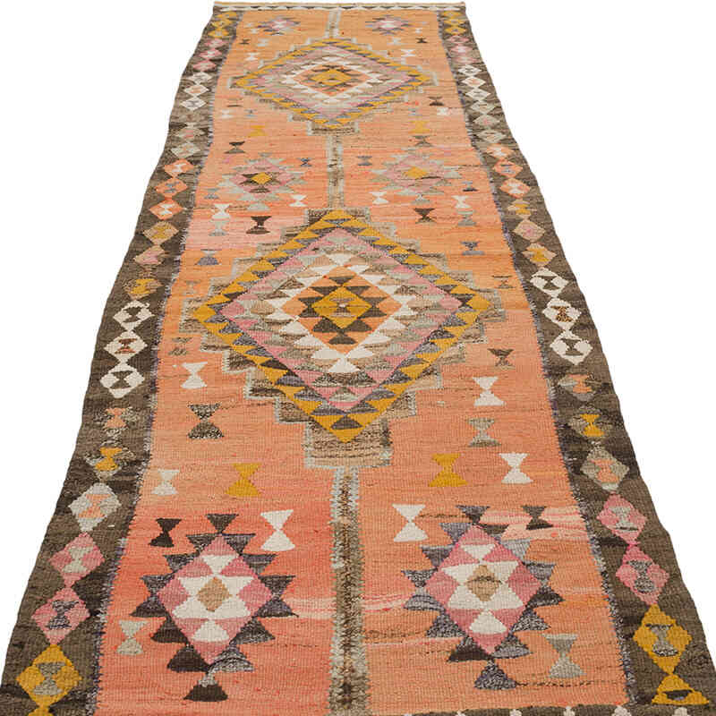 Vintage Tribal Kilim Runner - 3' 1" x 11' 6" (37" x 138") - K0070912