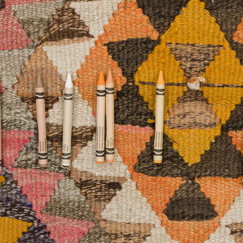 Vintage Tribal Kilim Runner - 3' 1" x 11' 6" (37" x 138") - K0070912