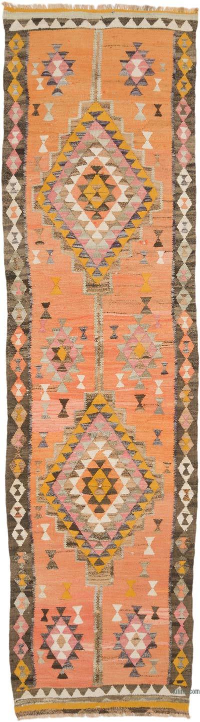 Vintage Anadolu Kilim Yolluk - 95 cm x 350 cm