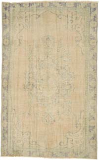 Vintage Turkish Hand-Knotted Rug - 5' 2" x 8' 3" (62" x 99")