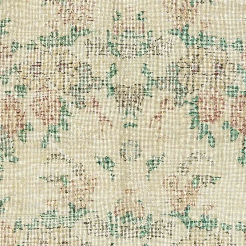 Alfombra Vintage Turca Anudada a Mano - 107 cm x 196 cm - K0070943