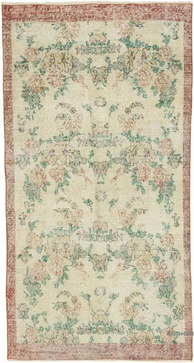 Alfombra Vintage Turca Anudada a Mano - 107 cm x 196 cm