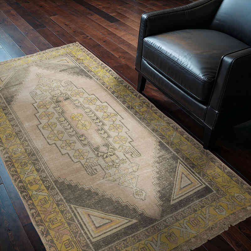 Vintage Turkish Hand-Knotted Rug - 3' 10" x 6' 4" (46" x 76") - K0070945