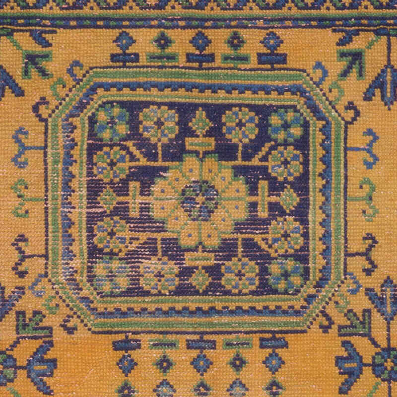 El Dokuma Vintage Halı - 138 cm x 138 cm - K0070946