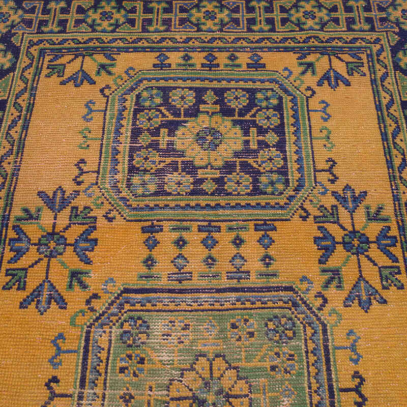El Dokuma Vintage Halı - 138 cm x 138 cm - K0070946